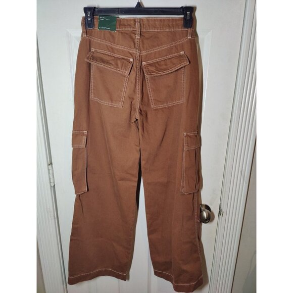 Wild Fable Brown Baggy Wide Leg Mid Rise Cargo Pants 4 NWT (SOLD) - Picture 3 of 10